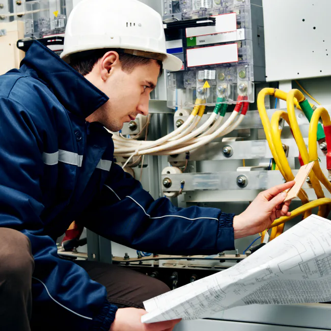 industrial electrician checking machinery rocky mount nc
